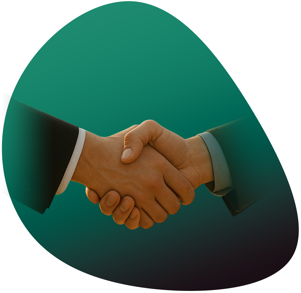 Poignée de main scellant un accord immobilier fondé sur la confiance