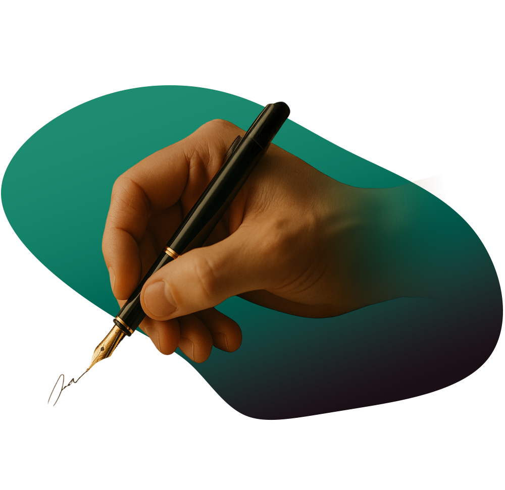 Main signant un contrat immobilier symbolisant l’engagement et la sécurité